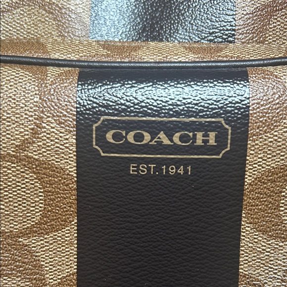 NWOT Coach Heritage Stripe Flight Shoulder Bag - Picture 2 of 7